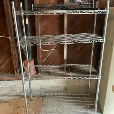 HDX Metal Shelving Plus Small Rolling Shelving