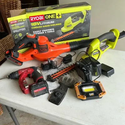 Cordless Blower Trimmer And Drill