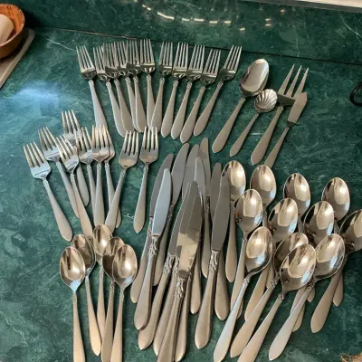 Oneida Jacqueline/Simba Stainless Flatware Incomplete