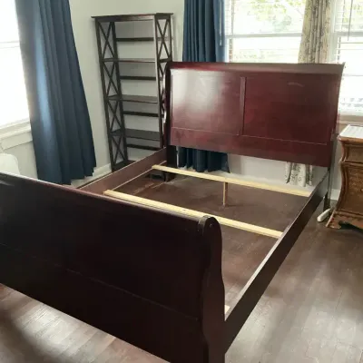 Wood Sleigh Bed