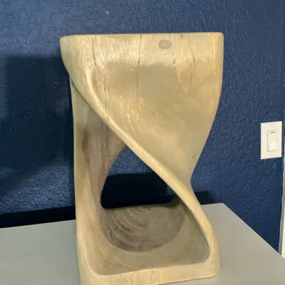 Twisty Wood Stool
