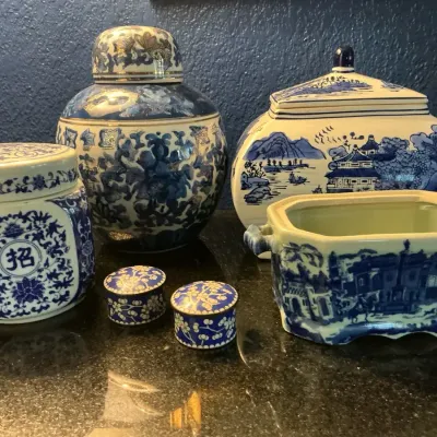 Blue And White Porcelain Vessels