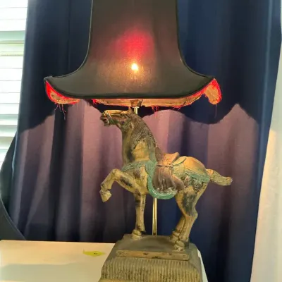 Mid Century Fredrick Cooper Tang Dynasty Horse Table Lamp
