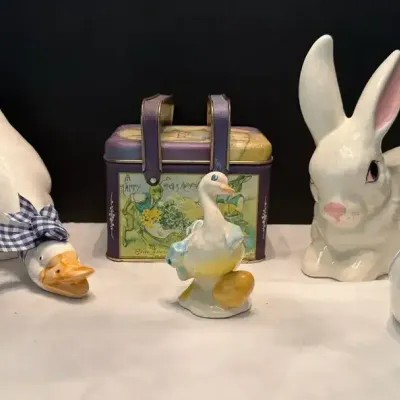 Vintage Bunnies, Geece and Ducks