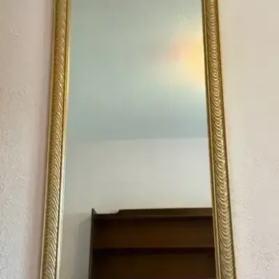 Large Gold Toned Dressing Mirror 