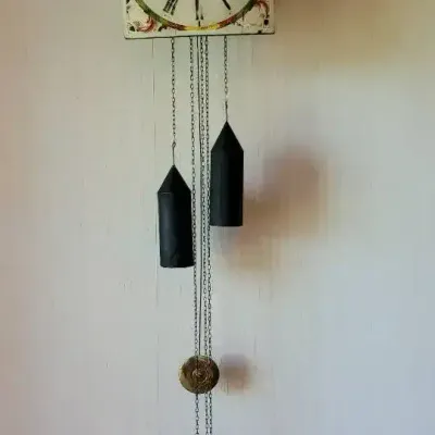 Antique German Black Forest Shield Clock