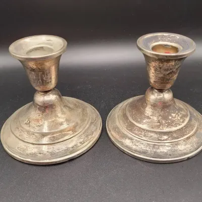 TWR (J.W. Wolfenden) Weighted Sterling Silver Candlesticks
