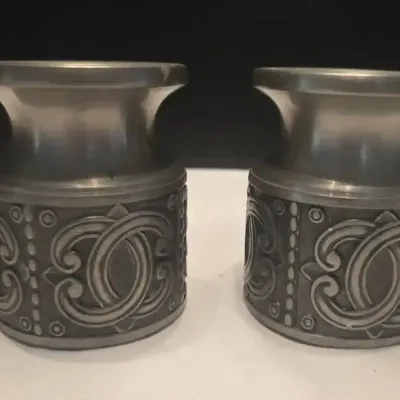 Pair Of Groenlandica Tinn Pewter Candlesticks