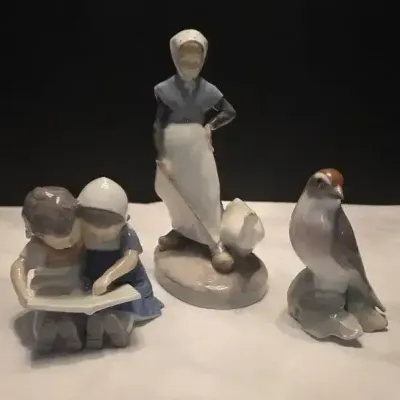 Royal Copenhagen, Bing & Grondahl Porcelain Figurines 