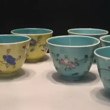 Qing Dynasy Porcelain China Tea Cups