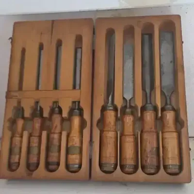 Eskilstona Steel Esteel Chisel Set With Wooden Case 
