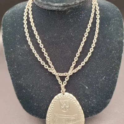 Swedish Sámi-style Handcrafted Pewter Pendant