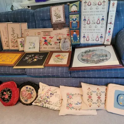 Vintage Scandinavian Textiles and Needlework Pieces
