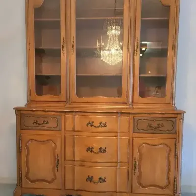 French Provincial China Cabinet