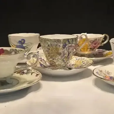 Tea For 9 - Bone China Tea And Saucers #2