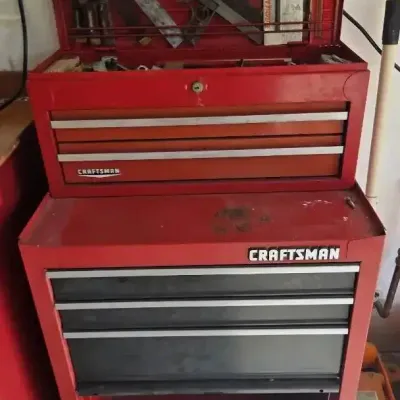 Craftsman Metal Rolling Tool Cart and Tool Box with Tools
