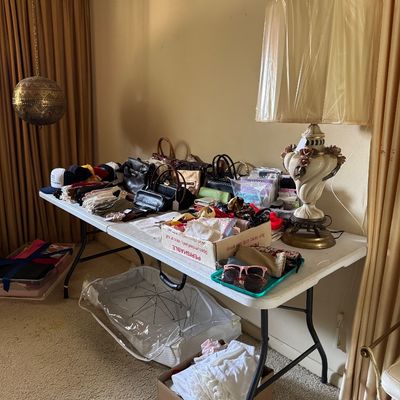 Vintage hat, hats, purses, sunglasses, and accessories