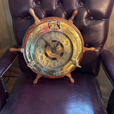 Ships wheel clock