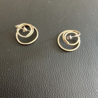 Sale Photo Thumbnail #177: Beautiful Vintage Sterling Silver wire swirl earrings marked 
Please see attached pictures