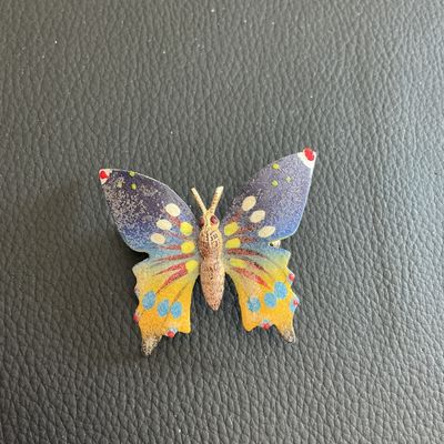 Sale Photo Thumbnail #70: Beautiful Vintage hand painted butterfly brooch 
Please see attached pictures