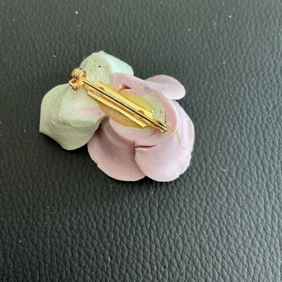 Sale Photo Thumbnail #206: Vintage porcelain rose brooch 
Please see attached pictures