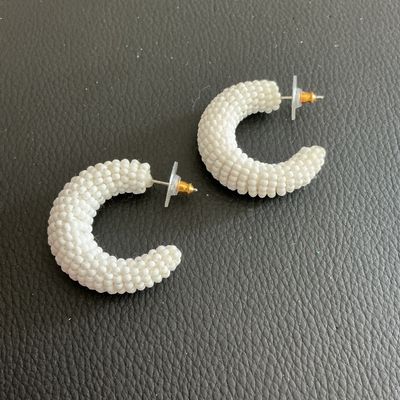 Sale Photo Thumbnail #217: Loft white beaded earrings 
Please see attached pictures