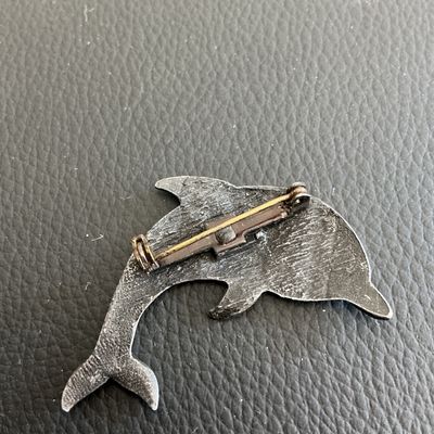 Sale Photo Thumbnail #197: Very cute dolphin brooch 
Please see attached pictures