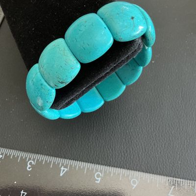 Sale Photo Thumbnail #39: Faux turquoise stretchy bracelet