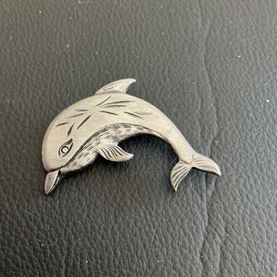Sale Photo Thumbnail #192: Very cute dolphin brooch 
Please see attached pictures