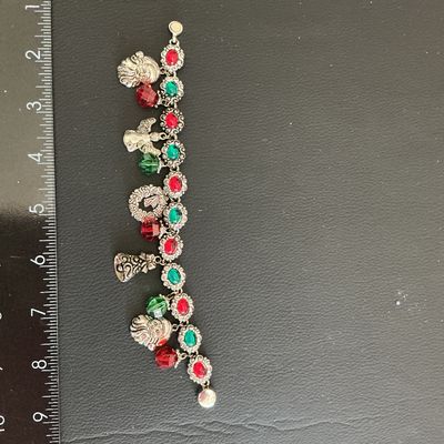 Sale Photo Thumbnail #225: Vintage Christmas fashion bracelet with charms 
Please see attached pictures
