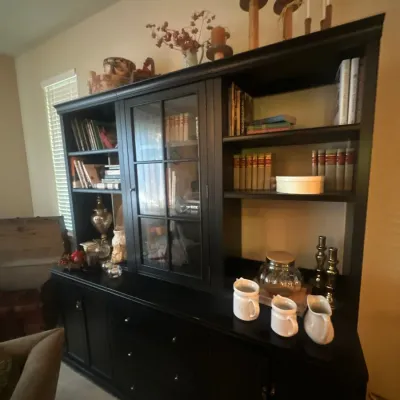 Book/display shelf with cabinets