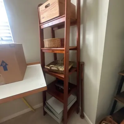 Ladder bookshelves & trays