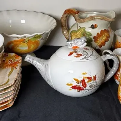 Fall Themed China Lot - 222 Fifth - Kate Williams - Maxcera