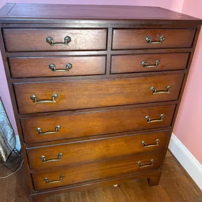 Link Taylor Wooden Tallboy 8 Drawer Dresser 