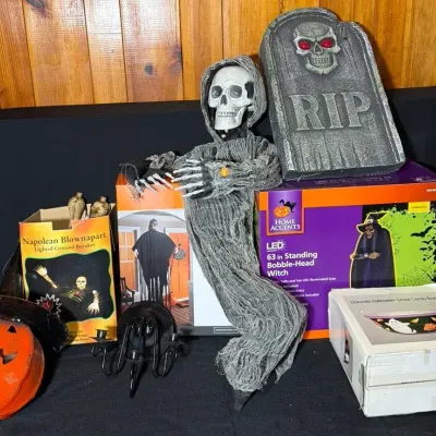 Halloween Decor Animated Witch, Skeleton, and More. Home Accents Dolomite 
