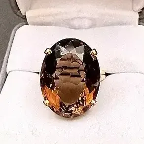 14K Smoky Quartz Cocktail Ring