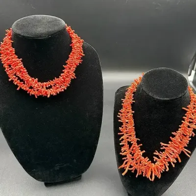 Retro Branch Coral Necklaces