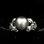 Tahitian Black Pearl 14k White Gold Ring