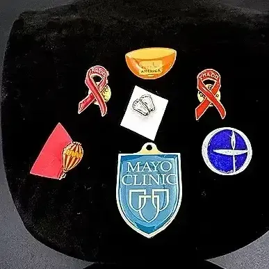 Support The Cause Pin Lot And Mayo Clinic Emblem Charm