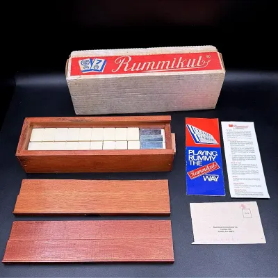 Rummikub deluxe Wooden Box Set Made In Israel
