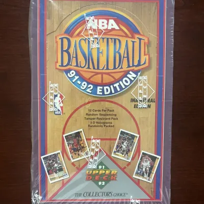 1991-92 Topps Upper Deck Basketball Sealed Box. The Collectors Choice - 36 Unopened Packs