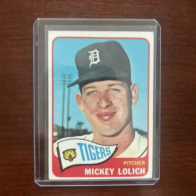 1965 Topps Baseball Card. Mickey Lolich - Detroit Tigers. Card #335