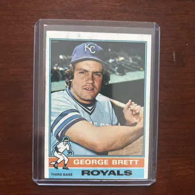1976 Topps Baseball Card. George Brett - Kansas City Royals. Card #19