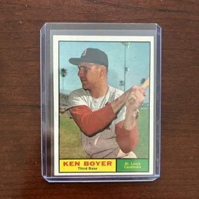 1961 Topps Baseball Card. Ken Boyer - St. Louis Cardinals. Card #375