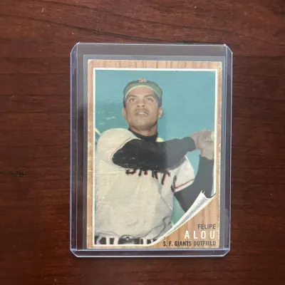 1962 Topps Baseball Card. Felipe Alou - San Francisco Giants. Card #133