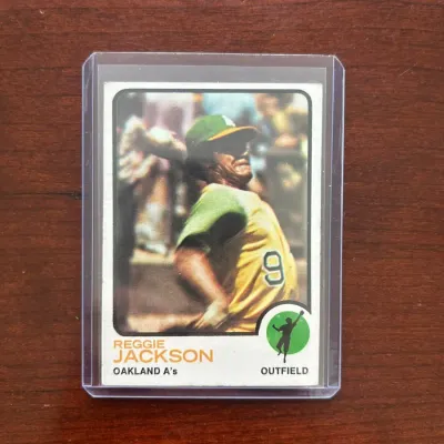 1973 Topps Baseball Card. Reggie Jackson - Oakland Athletics. Card #255