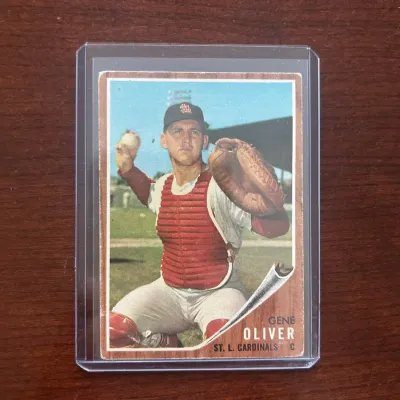 1962 Topps "High Number" Baseball Card. Gene Oliver - St. Louis Cardinals. Card #561