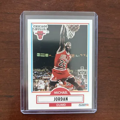 1990 Fleer Basketball Card. Michael Jordan - Chicago Bulls. Card #26