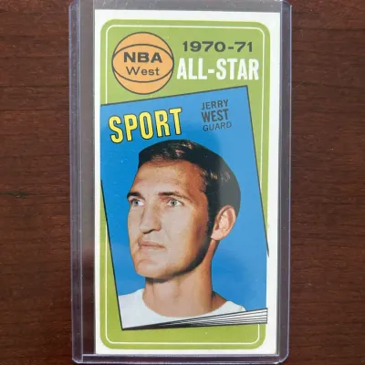 1970 Topps Basketball Card. Jerry West - All Star. Card #107
