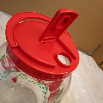 Sale Photo Thumbnail #135: Dispenser jar is 1 gallon, & has a pour spout as well as a spigot, canning jar is 1.5L
